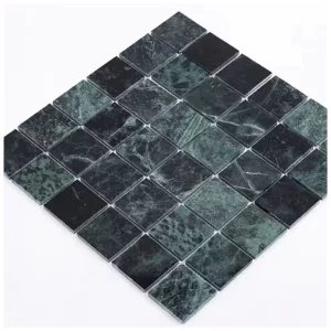 Piastrelle di mosaico per piscina in marmo verde scuro