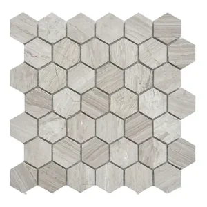 Mosaico di marmo grigio di legno