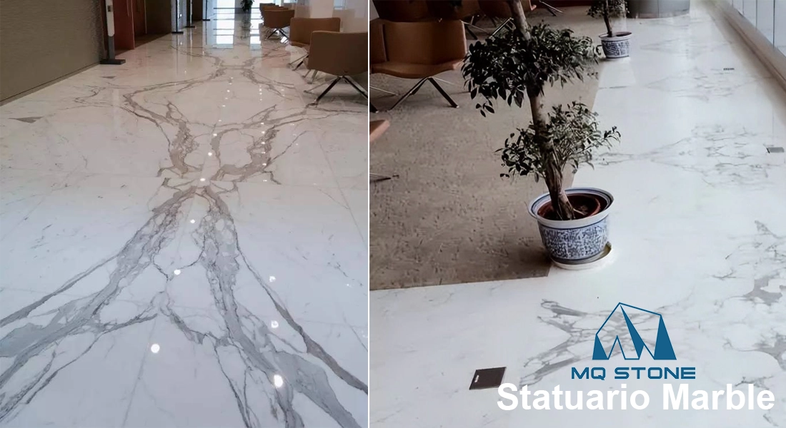 Statuario White Marble Flooring Designs MQ STONE