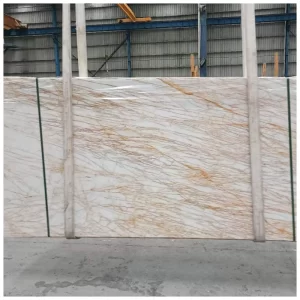 White Golden Spider Marble Polished Slabs