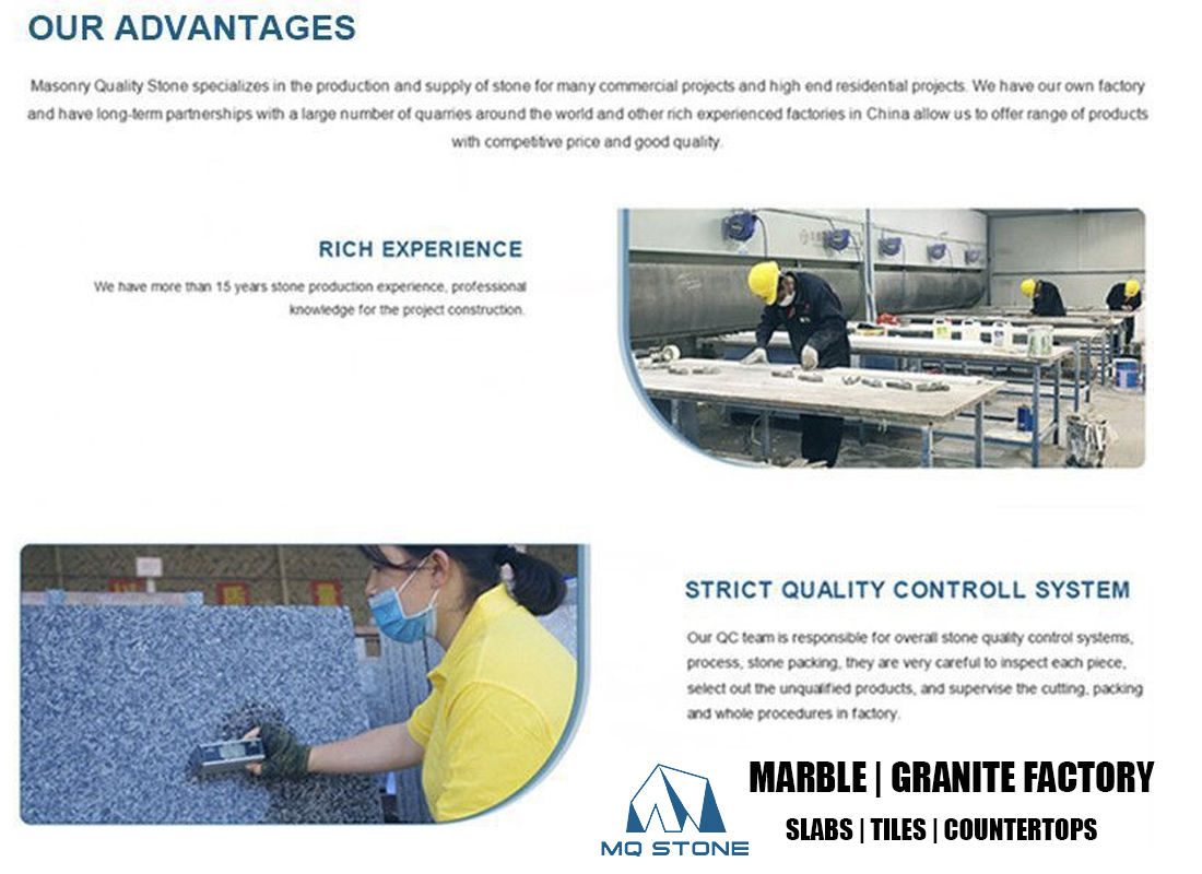 Why Choose MQ STONE Factory with Blue Bahia Granite Kitchen Countertops and Vanity Tops