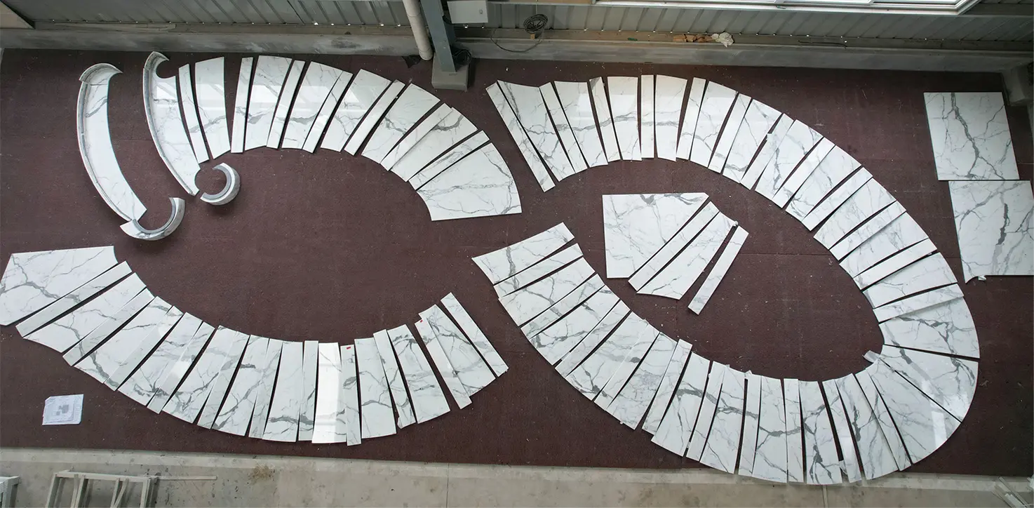 Carreaux de marbre blanc Statuario