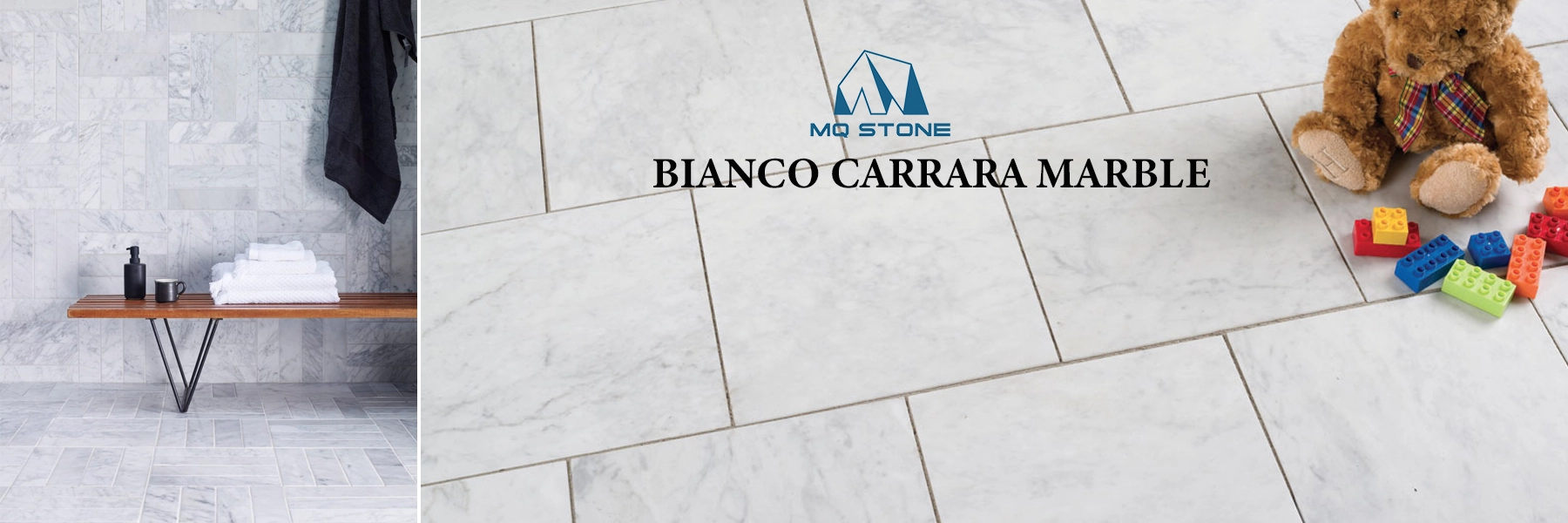 Bianco Carrara marble tiles indoor projects MQ STONE