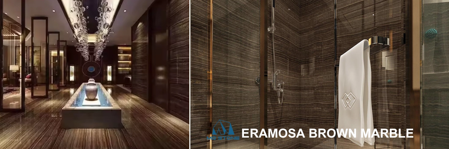 Eramosa Brown Marble Lobby and Bathroom Projects MQ STONE