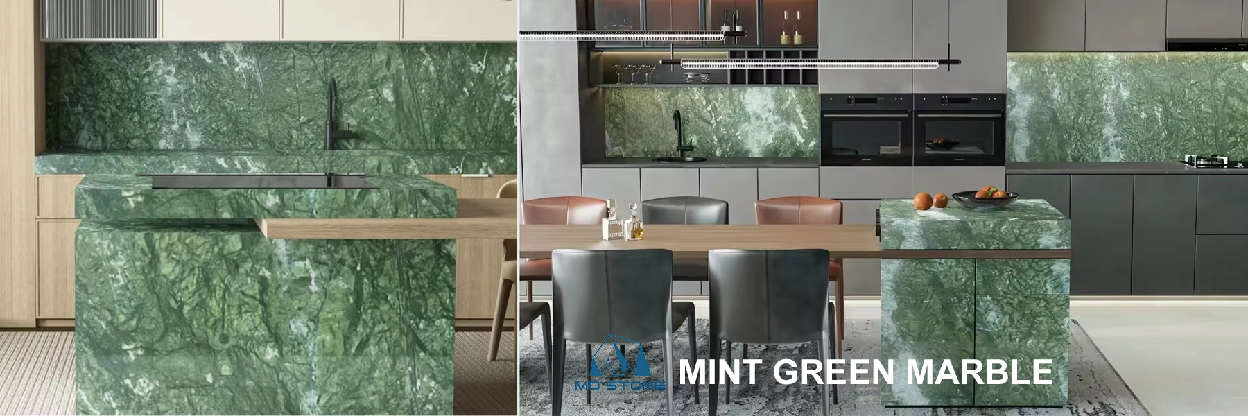 Mint Green Marble Kitchen Countertops Designs MQ STONE