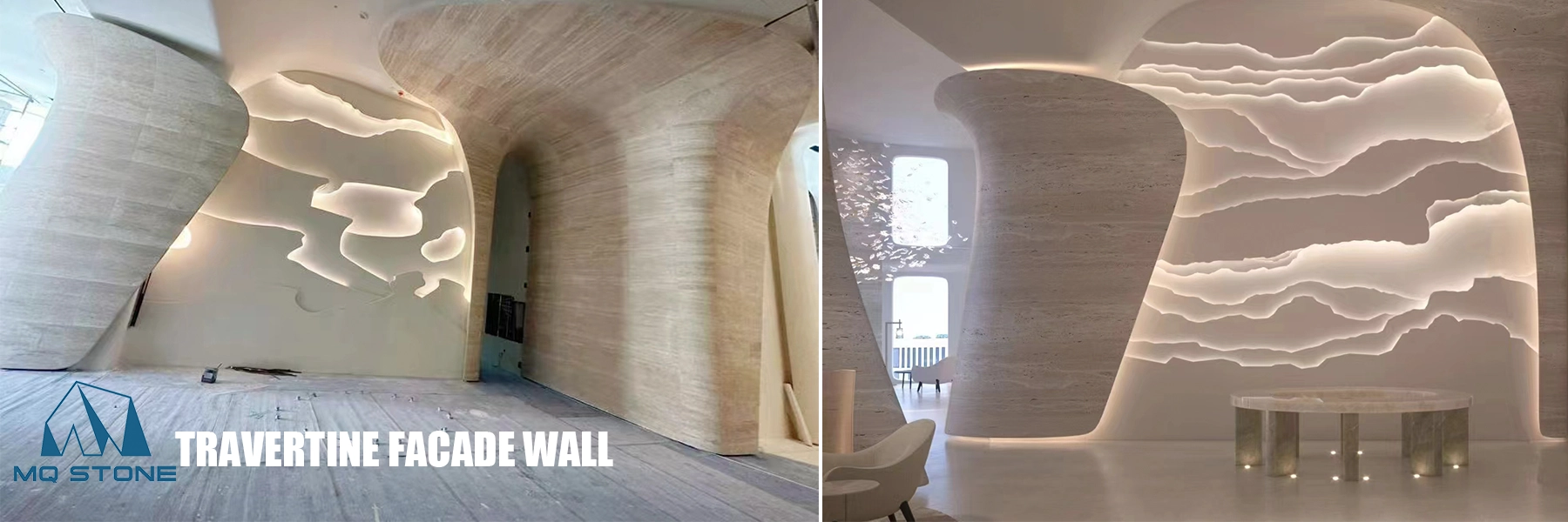 Travertine Internal Wall Facade Designs MQ STONE