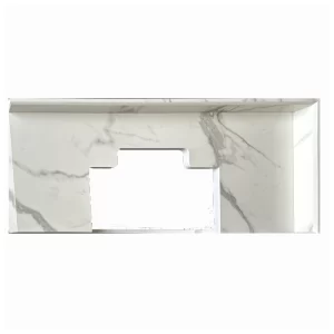 White Statuario Sintered Stone Vanity Top