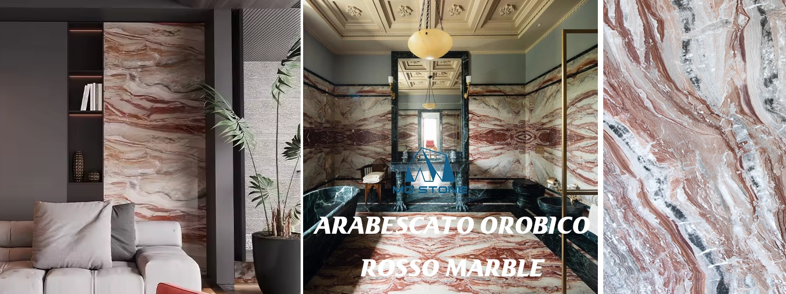 Arabescato Orobico Rosso Marble Luxury Interior designs MQ STONE