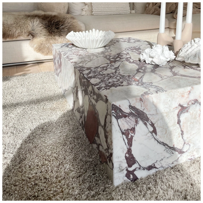 Calacatta Viola Marble Plinth Tables