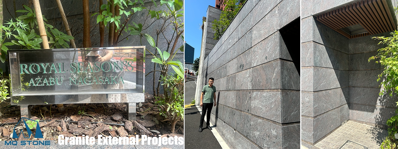 Natural Granite Stone External Wall Tiles Projects in Japan MQ STONE