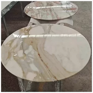 Calacatta Oro Marble Round Dining Table