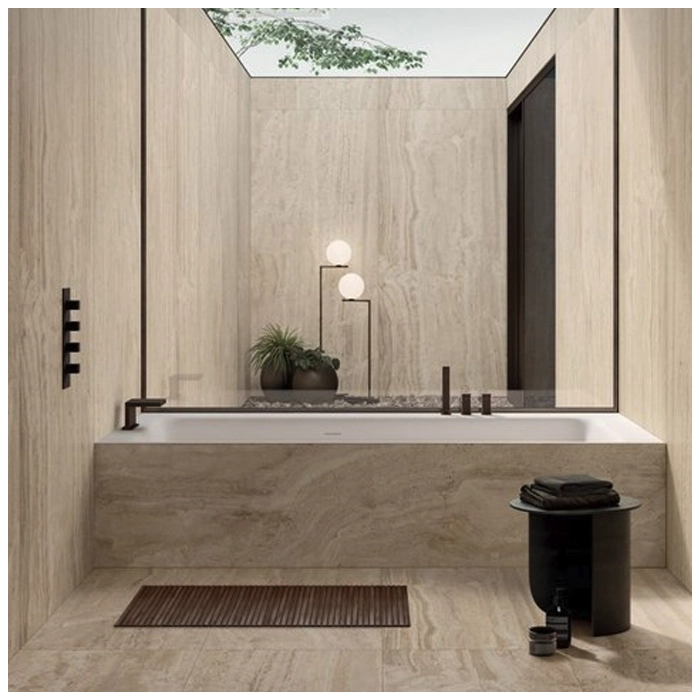 Beige Travertine Bathroom Projects MQ STONE