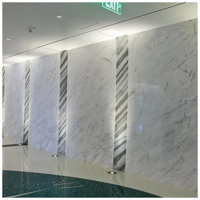 Carrara White Marble Wall Panels For Malls Projects MQ STONE