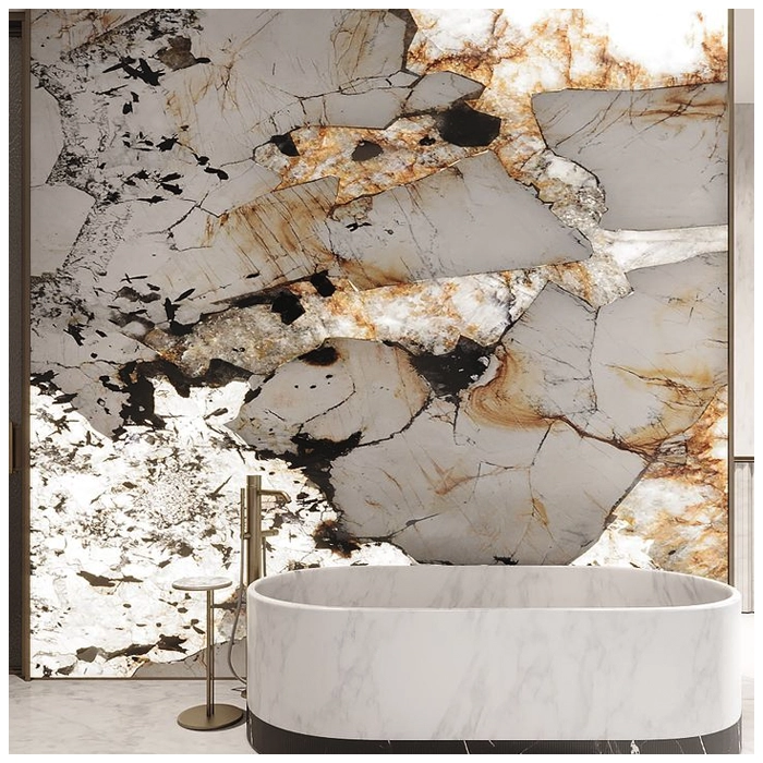 Patagonia Backlit Quartzite Bathroom Feature Wall Projects MQ STONE