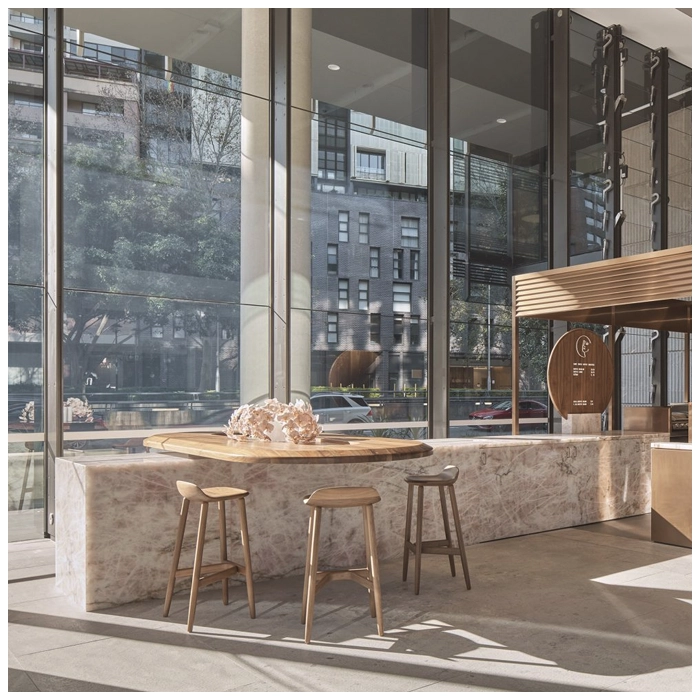 Pink Quartzite Bar Tops Office Lobby Projects MQ STONE