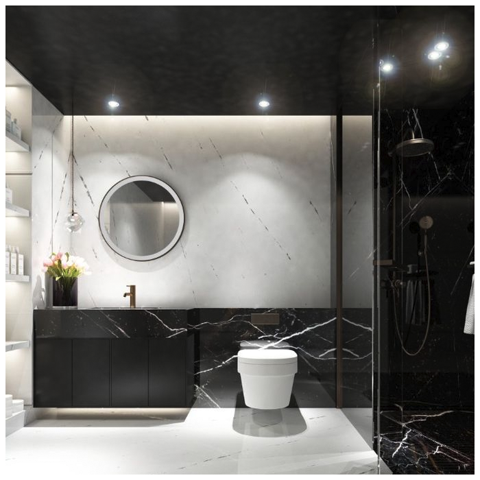 Bianco Sivec White Marble Bathroom Projects MQ STONE