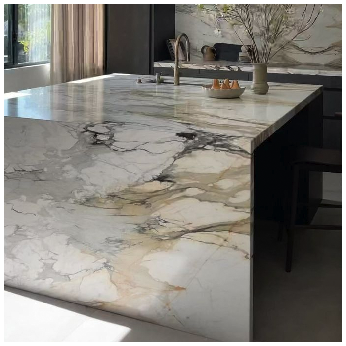 Calacatta Borghini Marble Countertops in USA Penthouse MQ STONE