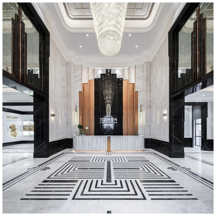 White Marble Tiles For Commercial office building lobby projects MQ STONE