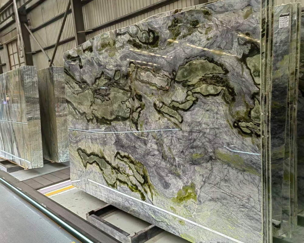 Basil Green Marble Jumbo Size Slabs