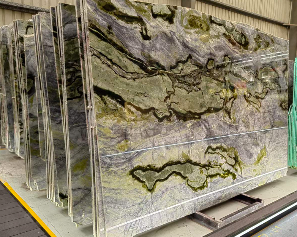 Basil Green Marble Polished Slabs