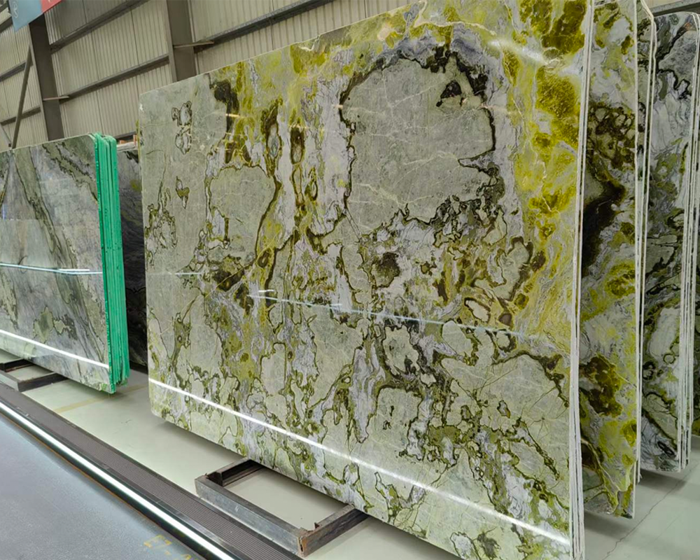 Basil Green Marble Slabs