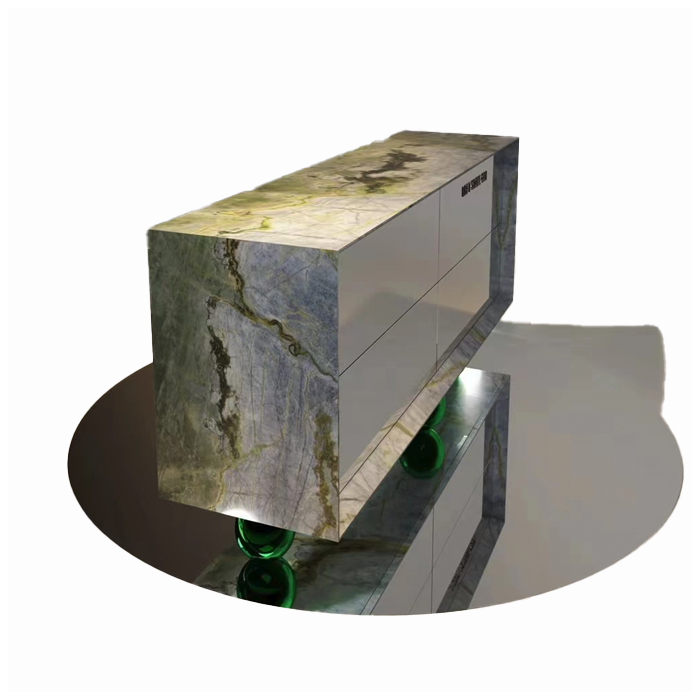 Brasil Green Marble Cabinets