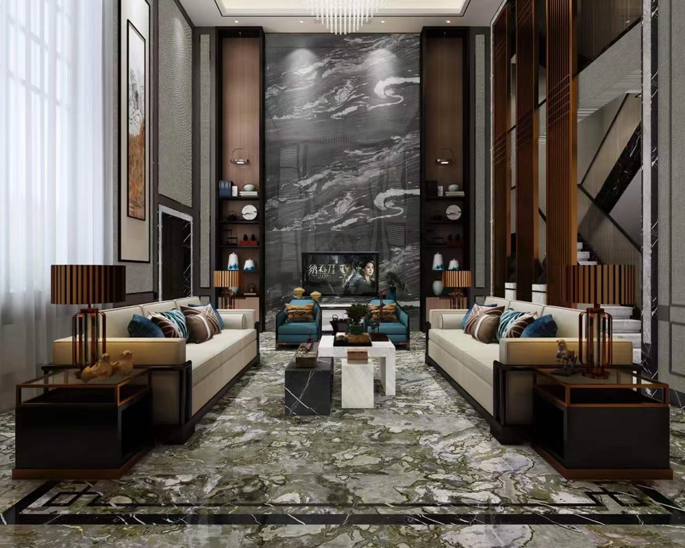 Brasil Green Marble Villa Floor Projects