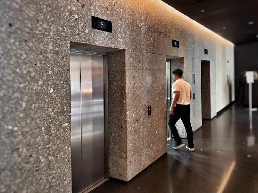 Ceppo Grey Marble Wall Cladding Office Building Hallway Projects