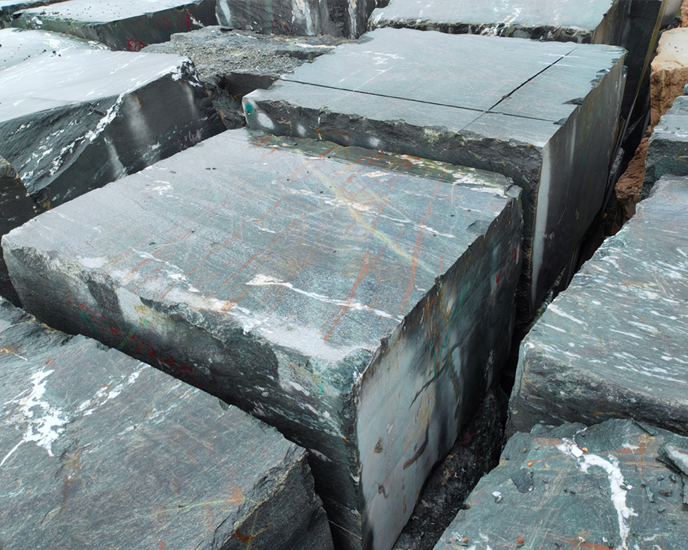 Cosmos Dark Green Marble Raw Blocks