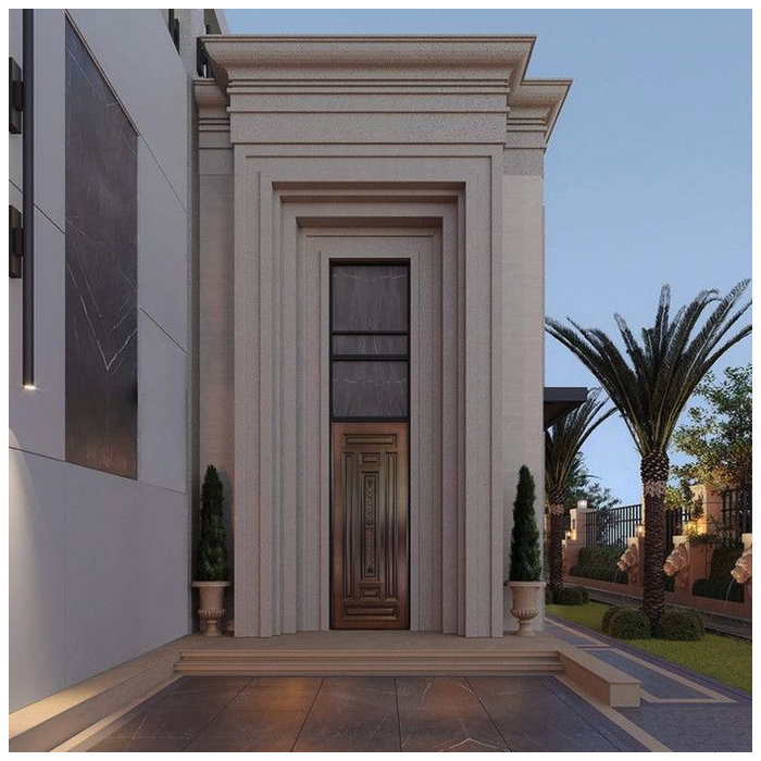 Beige Limestone Villa Exterior Wall Tiles Projects