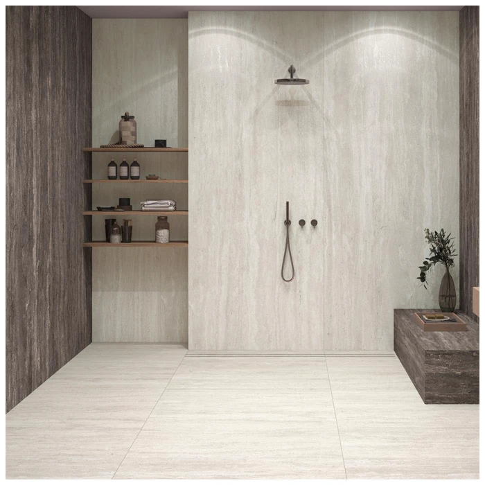 Classic Roman Travertine Luxury Bathroom for Private Apartment Projects