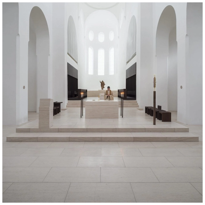 Moca Cream Limestone Church Flooring Projects