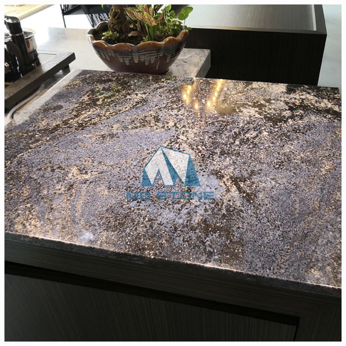 گرانیت آبی برنجی آشپزخانه جزیره