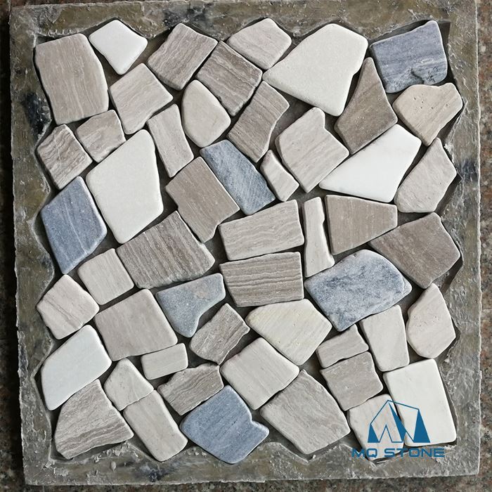 यादृच्छिक ग्रे संगमरमर मोज़ेक टाइल