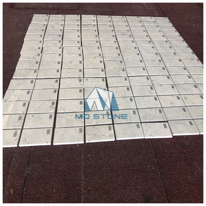 Piastrella di marmo bianco Carrara lucido