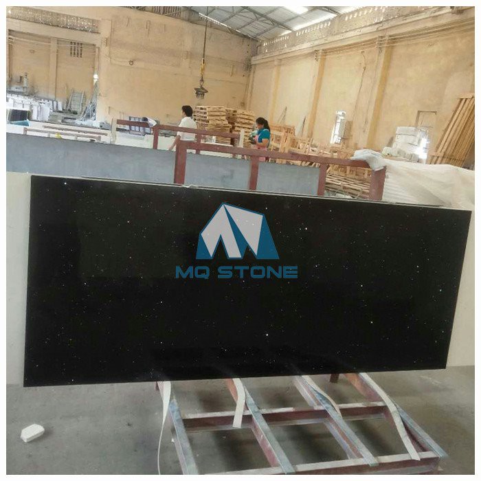 Sparkling Black Quartz Countertops