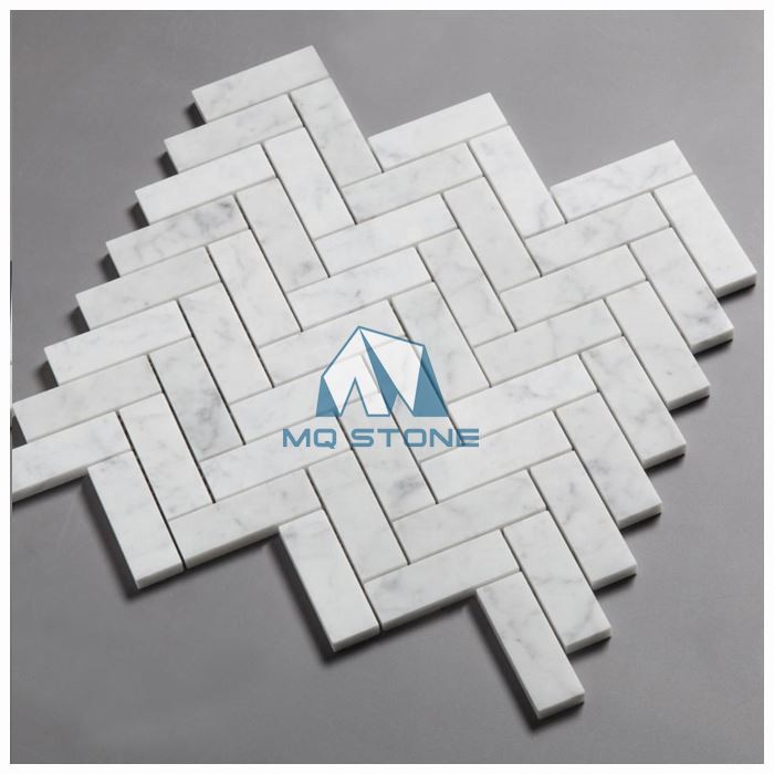 موزاییک سنگ مرمر Carrara White Bone