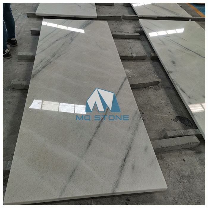 Permukaan Kerja Marmar Putih Dan Kelabu