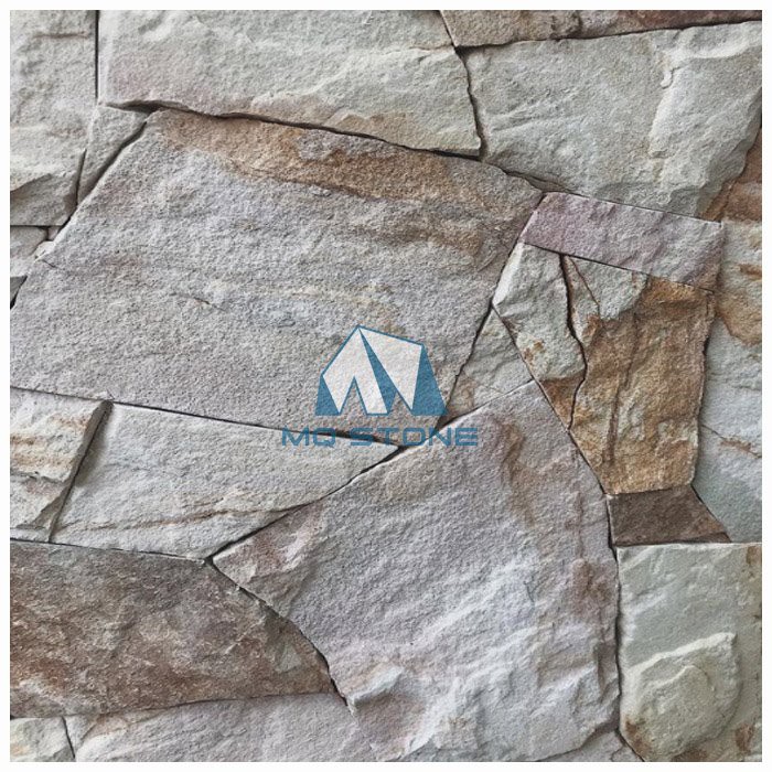 Gelbe Steinverkleidungen