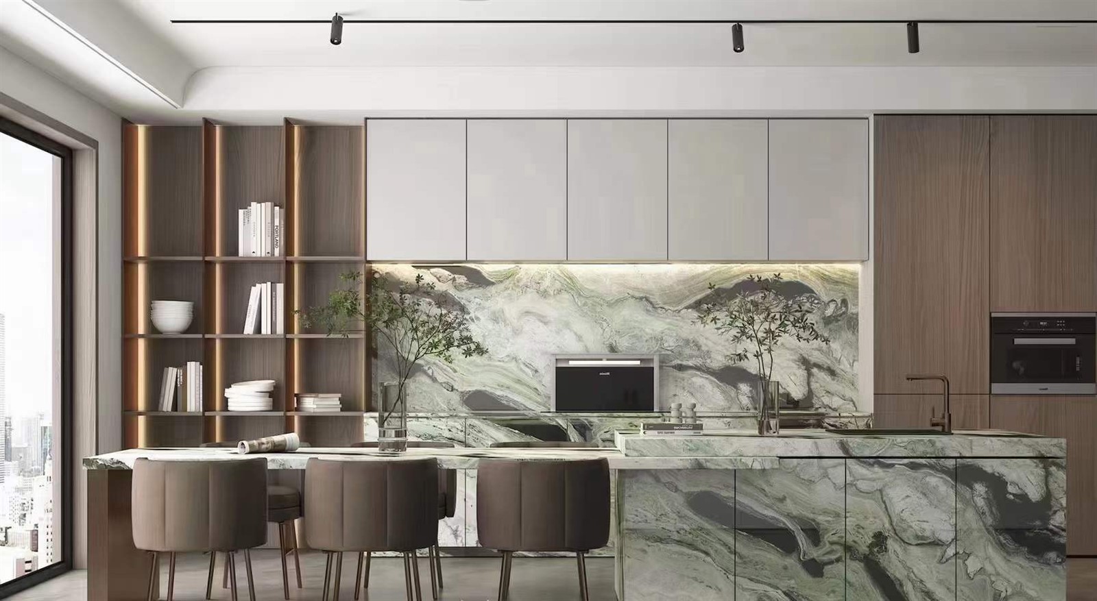 Lastre di marmo Raggio Verde