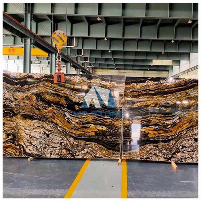 Black Fusion Granite Slab