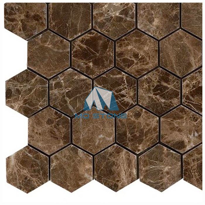 Dark Emperador Marble Mosaic