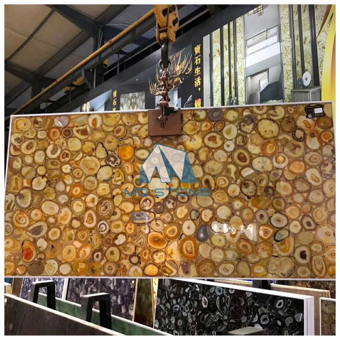 ألواح العقيق الأصفر ذات الإضاءة الخلفية