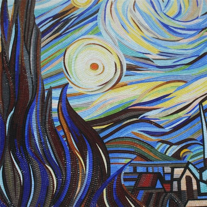 الگوی موزاییک شب پر ستاره