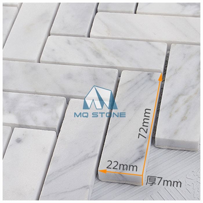 Herringbone Marble Mosaic Tile