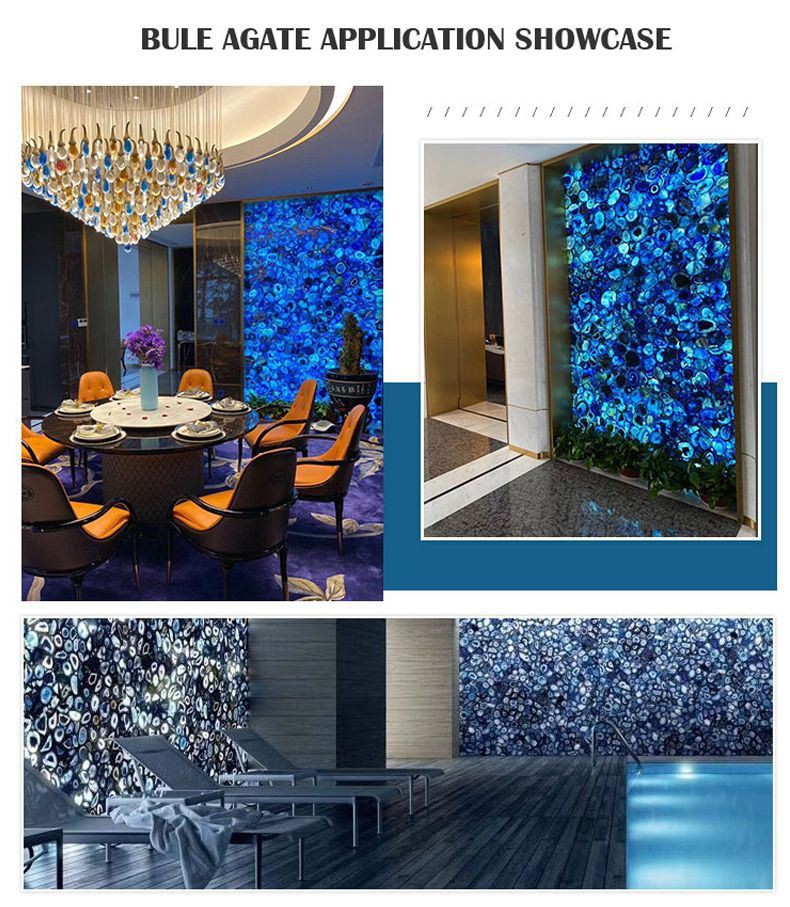 Luxuriöse blaue Achat-Platten