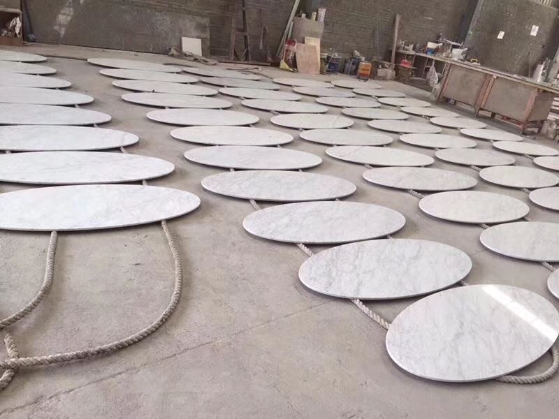 광택 광시 화이트 대리석 테이블