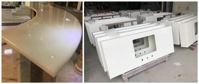 Comptoirs en nano-pierre blanc pur