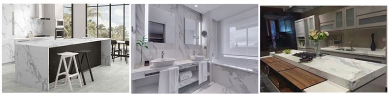 Трпезаријски сто од белог синтерованог камена Цалацатта