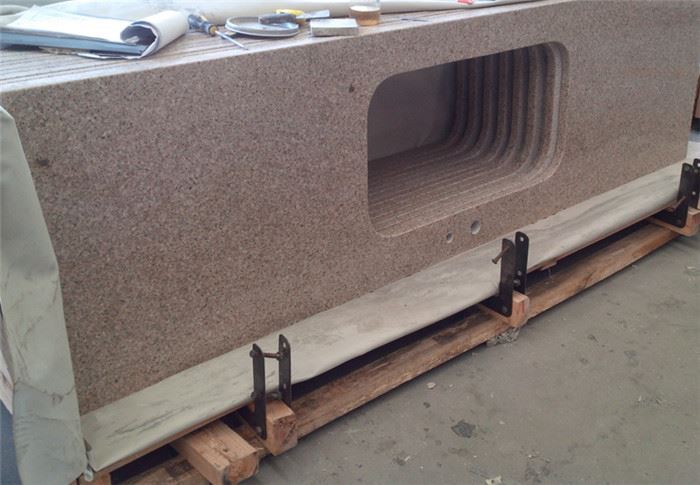 Schwarz und Beige Granit-Arbeitsplatten